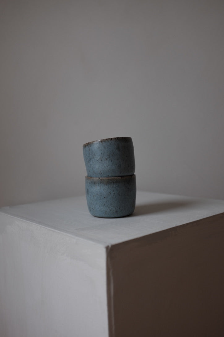 Cup — speckled blue
