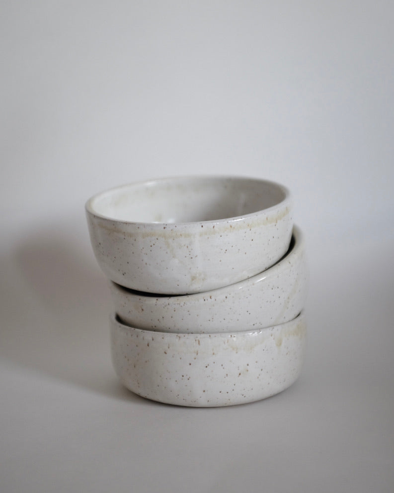 Cereal bowl — speckled glossy egg