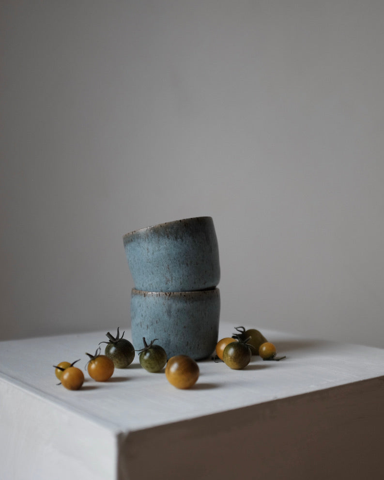 Cup — speckled blue