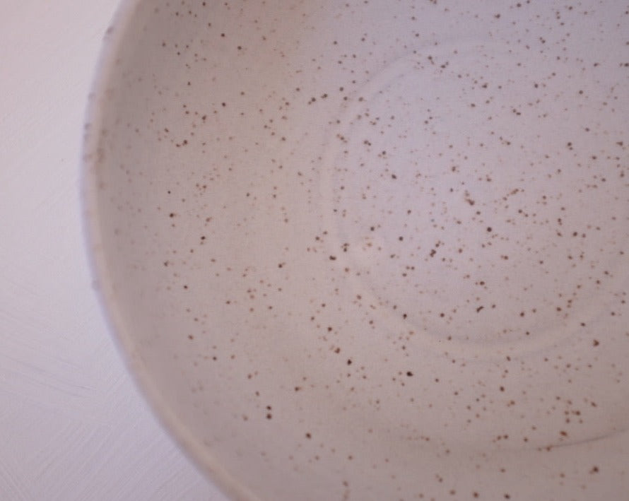 Low bowl — speckled satin white