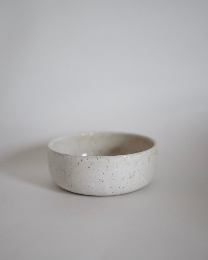 Cereal bowl — speckled glossy egg