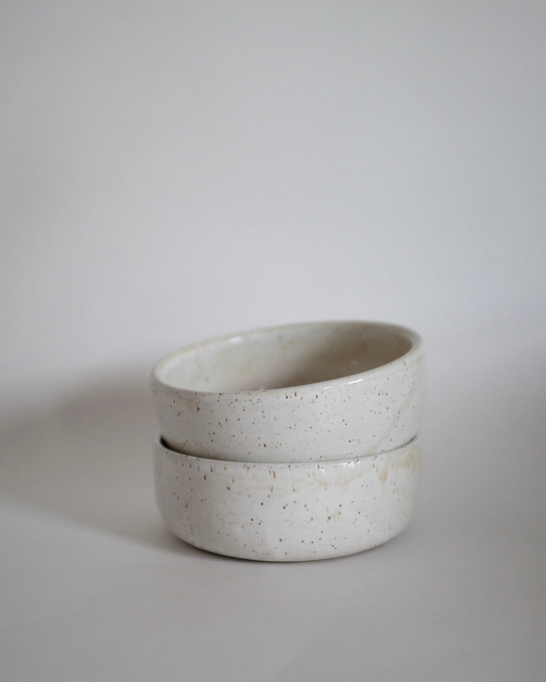 Cereal bowl — speckled glossy egg